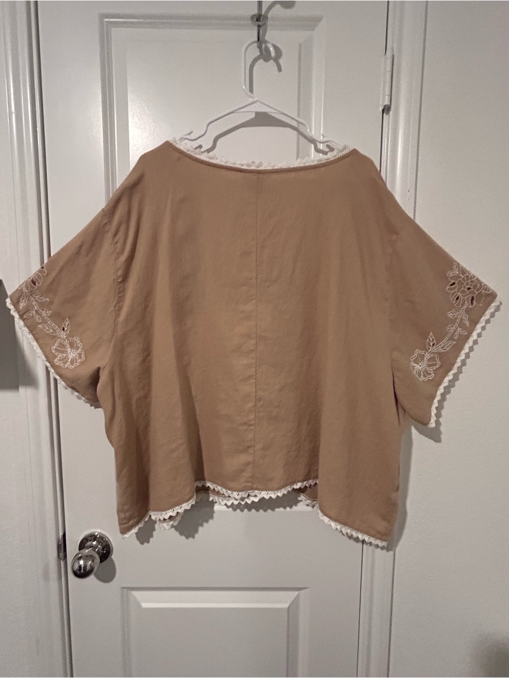 Universal Thread Tan Embroidered V-Neck Tunic - Picture 2 of 8